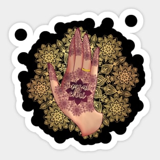 Chai tea lover henna tattoo Sticker